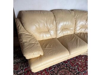 Rohová kožená sedací souprava,3245 - 2