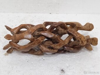 Vyřezávaný stojan na květináč - retro - 2