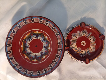 Keramický popelník a miska na cukroviny - 2