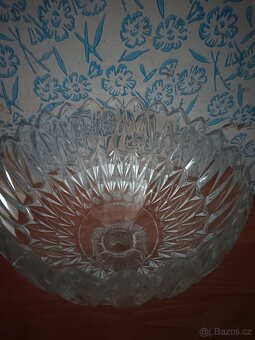 Skleněná broušená mísa na ovoce - 2