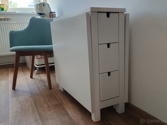 Jídelní stůl rozkládací bílý IKEA NORDEN - 2