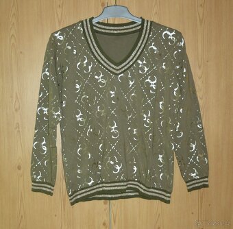 Khaki tenké tričko Moda Italia - 2