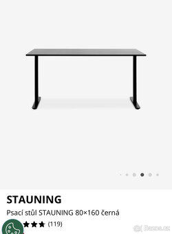Kancelářský stůl | 160×80 | černý | Stauning - 2