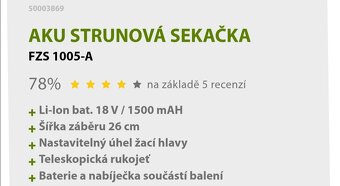 Strunová AKu sekačka - 2