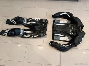 4SR RR Evo 2 Gun Metal-Pánská kožená moto kombinéza - 2
