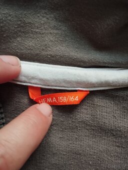 Šedá bavlněná mikina Hema vel. 158 - 2