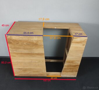 Teaková koupelnová skříňka - 2