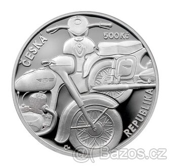 Stříbrná mince CS - 500 Kč - 2022 - Motocykl Jawa 250 - B - 2
