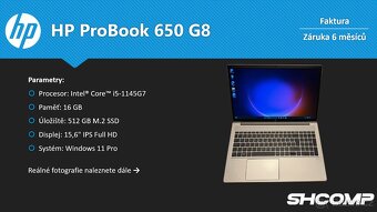HP ProBook 650 G8 - i5-1145G7 | 16GB | 512GB SSD | Záruka - 2