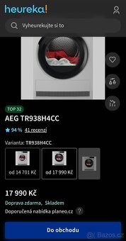 AEG SERIE 9000 A+++ KONDENZAČNÍ, ZÁRUKA DOPRAVA - 2