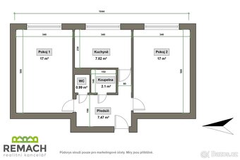 Pronájem, byt 2+1, 54 m², Uherské Hradiště, Mánesova - 2