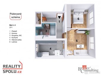 Prodej, byty/2+1, 56 m2, Zeyerova 1236/18, Liberec I-Staré M - 2