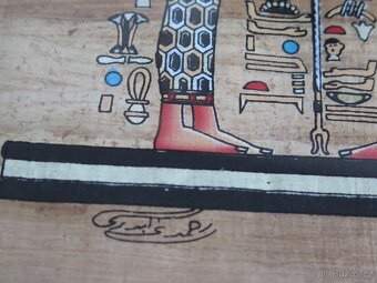 Papyrus Egypt ruční malba s podpisem autora - 2