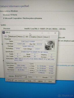 ASUS TUF GAMING B460-PLUS +Intel Core i5-10400F+chladič - 2