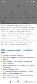 Fischer Price vozíček - 2