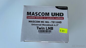 Mascom Universal Monoblock 4,3° Twin LNB MC M4-T01 UHD Gold - 2