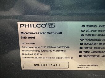 Mikrovlnná trouba Philco - 2