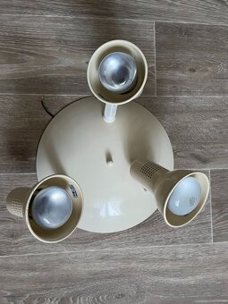 Stropní lustr se třemi bodovými světly, béžový - 2