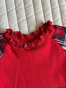 Dětské šaty - vánoční styl, 92cm - 2