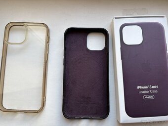 Iphone 13 mini leather case + Panzer glass čiré pouzdro - 2