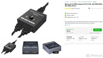 Obousměrný HDMI přepínač (2x1/1x2), 4K UHD/60Hz KVM - 2