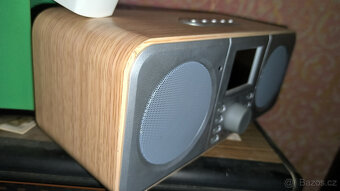 Rádio s Wifi a Bluetooth - světlé, béžovo-stříbrné - 2