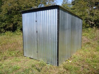Plechová garáž 2×3 m – pozinkovaná • SKLAD • BÚDA • DÍLNA - 2