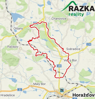 Soubor pozemků Velký Bor u Horažďovic, 264 094 m² - 2