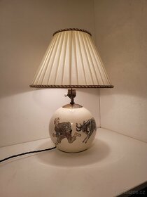 signovaná lampa, Matějů 1941, porcelánová stará lampička - 2