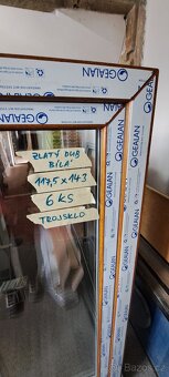 6ks Trojsklo GEALAN - NOVÉ Zlatý dub/bílá - 2