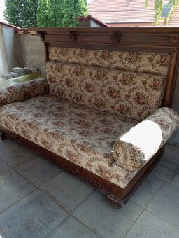 Starožitná pohovka sofa ,2 zámecká křesla - 2