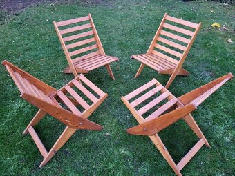 Prodám 4 skládací velmi praktické zahradní sedačky - 2