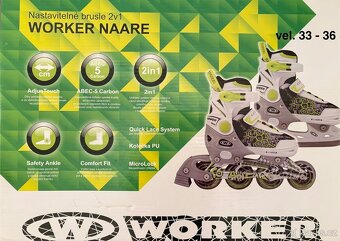 Dětské brusle vel 33 - 36 2v1 - 2