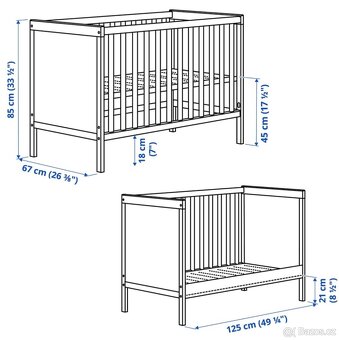 Dětská postýlka Sundvik s příslušenstvím - 2