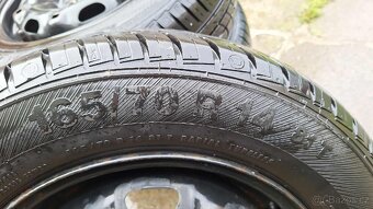 Sada letních pneumatik včetně plechových disků - 2