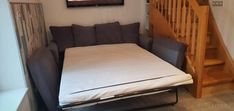 2místná rozkládací pohovka (sedačka) šedá (IKEA) - 2