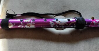 Skládací hůl s nastavitelnou výškou, květinový motiv - 2