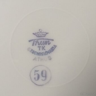 Porcelánové dezertní talíře po babičce - Thun - Athos - 2