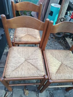 Staré židle jutový vyplet 4ks - 2