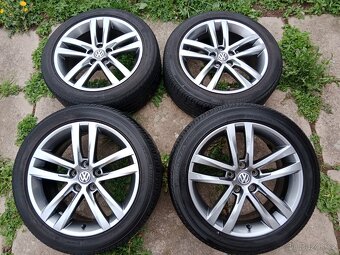 alu kola 5x100 r16 VW , Škoda a letní pne 215/45/16 - 2