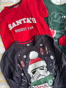 Balík vánočního oblečení pro kluky dvojčata 146-152 - 2