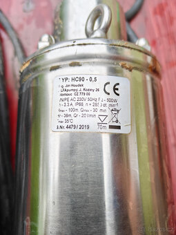 Prodám čerpadlo do vrtu průměr 96mm. - 2