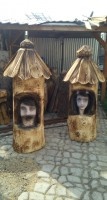 dřevěné sochy, výrob klátů, včelí ůly - 2