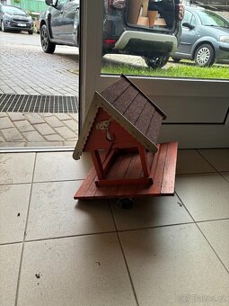 Ručně dělaná ptačí budka - upevnění zábradlí - 2