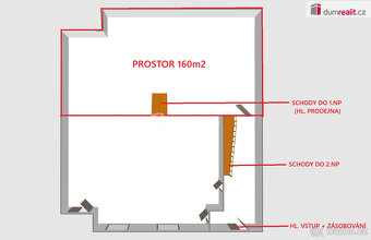 Prodejna 160m2, přízemí, centrum, Hodonín - 2