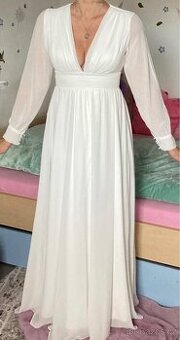 Bílé dlouhé šaty /svatební, maturitní/ - 2