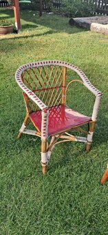 Retro dětská proutěná souprava - 2