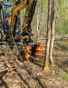 Hydraulické nůžky na stromy na bagry, kácecí hlavice - 2
