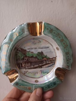 Starožitný talířek/popelník Karlovy Vary - 2