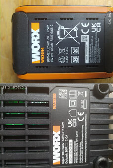 Akumulátor Worx 4Ah + nabíječka - 2